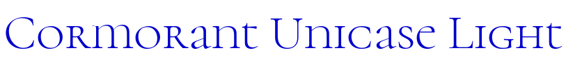 Cormorant Unicase Light font